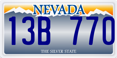 NV license plate 13B770