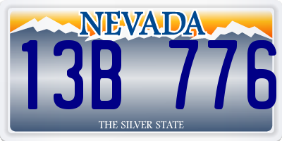 NV license plate 13B776