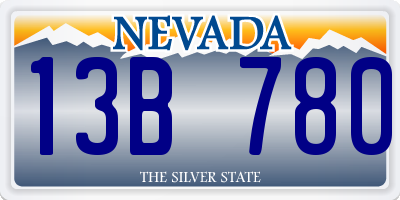 NV license plate 13B780