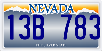 NV license plate 13B783