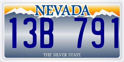 NV license plate 13B791