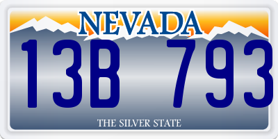 NV license plate 13B793