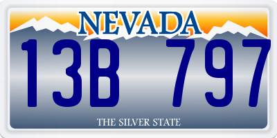 NV license plate 13B797
