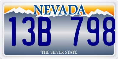 NV license plate 13B798