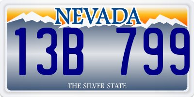 NV license plate 13B799