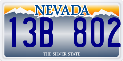 NV license plate 13B802
