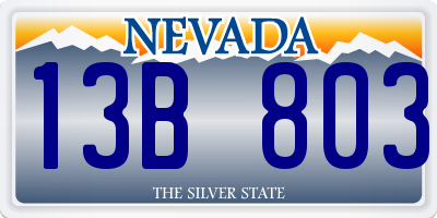 NV license plate 13B803