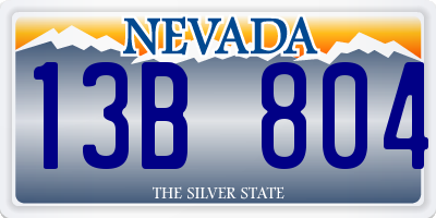 NV license plate 13B804