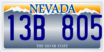 NV license plate 13B805