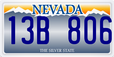 NV license plate 13B806
