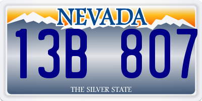 NV license plate 13B807