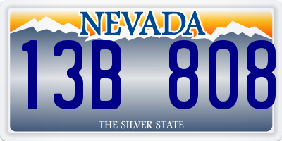 NV license plate 13B808