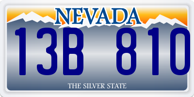 NV license plate 13B810