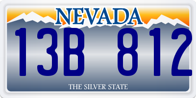 NV license plate 13B812