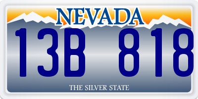NV license plate 13B818