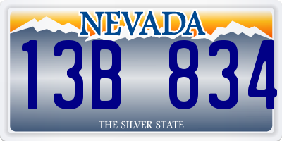 NV license plate 13B834