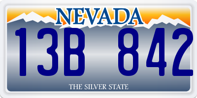 NV license plate 13B842