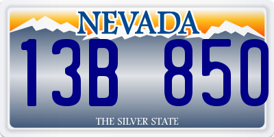 NV license plate 13B850