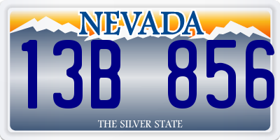 NV license plate 13B856