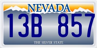 NV license plate 13B857