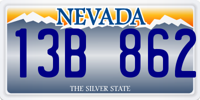 NV license plate 13B862