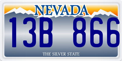 NV license plate 13B866