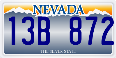 NV license plate 13B872