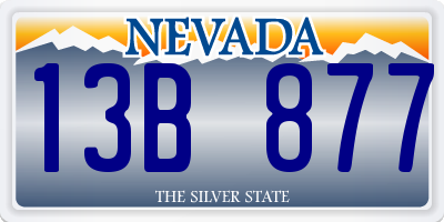 NV license plate 13B877