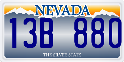 NV license plate 13B880