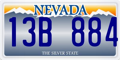 NV license plate 13B884