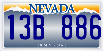 NV license plate 13B886