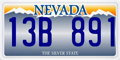 NV license plate 13B891