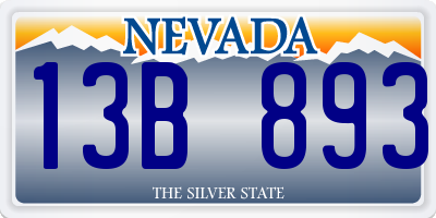 NV license plate 13B893