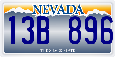 NV license plate 13B896