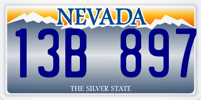 NV license plate 13B897