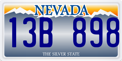 NV license plate 13B898