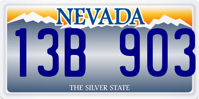 NV license plate 13B903