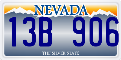 NV license plate 13B906