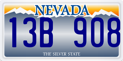NV license plate 13B908
