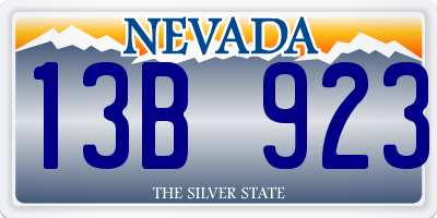 NV license plate 13B923
