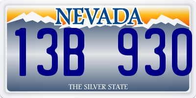 NV license plate 13B930