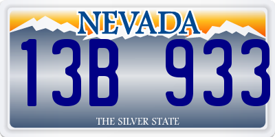 NV license plate 13B933