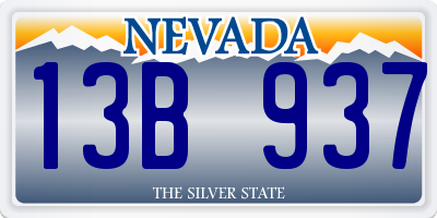 NV license plate 13B937