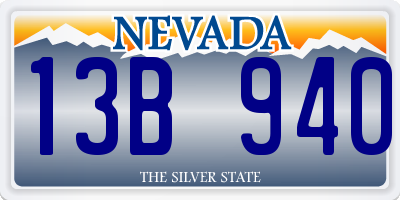 NV license plate 13B940