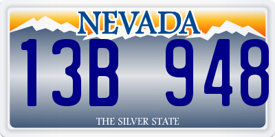 NV license plate 13B948