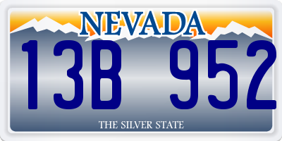 NV license plate 13B952