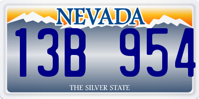 NV license plate 13B954