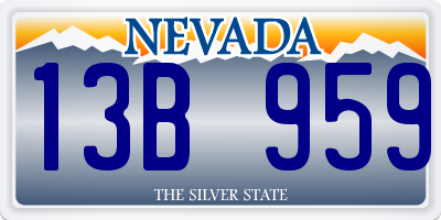 NV license plate 13B959