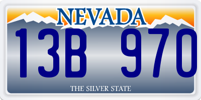 NV license plate 13B970