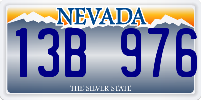 NV license plate 13B976